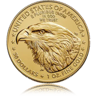 1 Unze Gold American Eagle - Rückseite